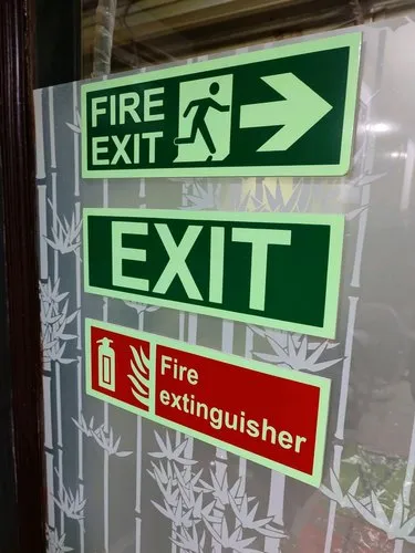 Fire safety and exit signs by Natfire Company Kenya for emergency evacuation guidance.